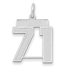 14kw Medium Satin Number 71 Charm