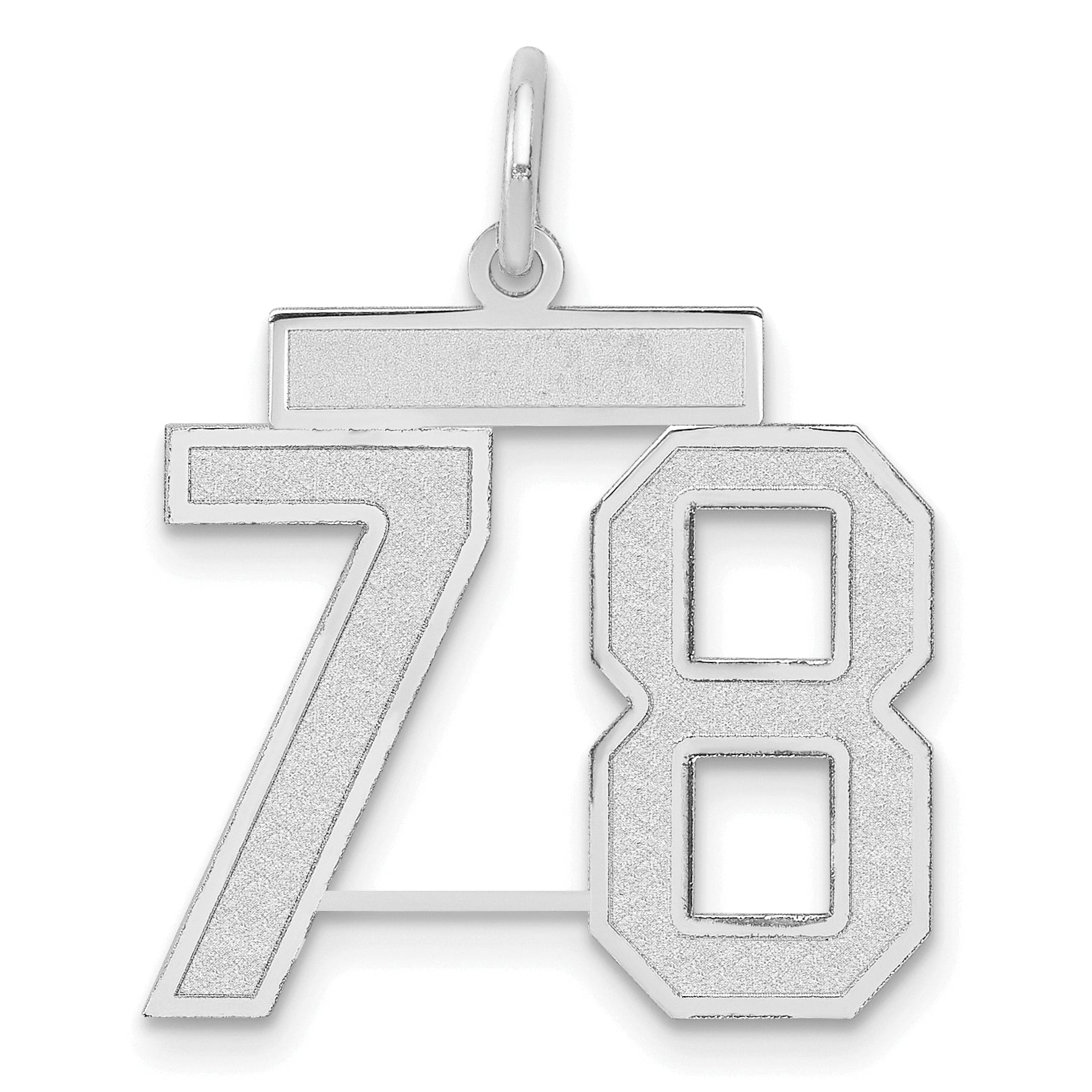 14kw Medium Satin Number 78 Charm