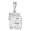 14K White Gold Small Diamond-cut Number 19 Charm