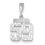 14K White Gold Small Diamond-cut Number 59 Charm
