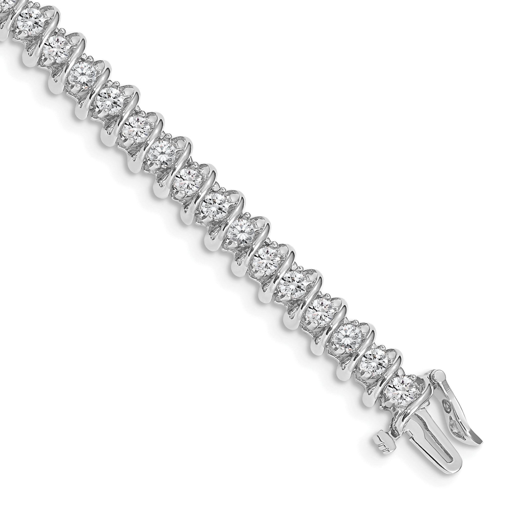 14k White Gold AA Diamond Tennis Bracelet