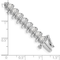 14k White Gold AA Diamond Tennis Bracelet
