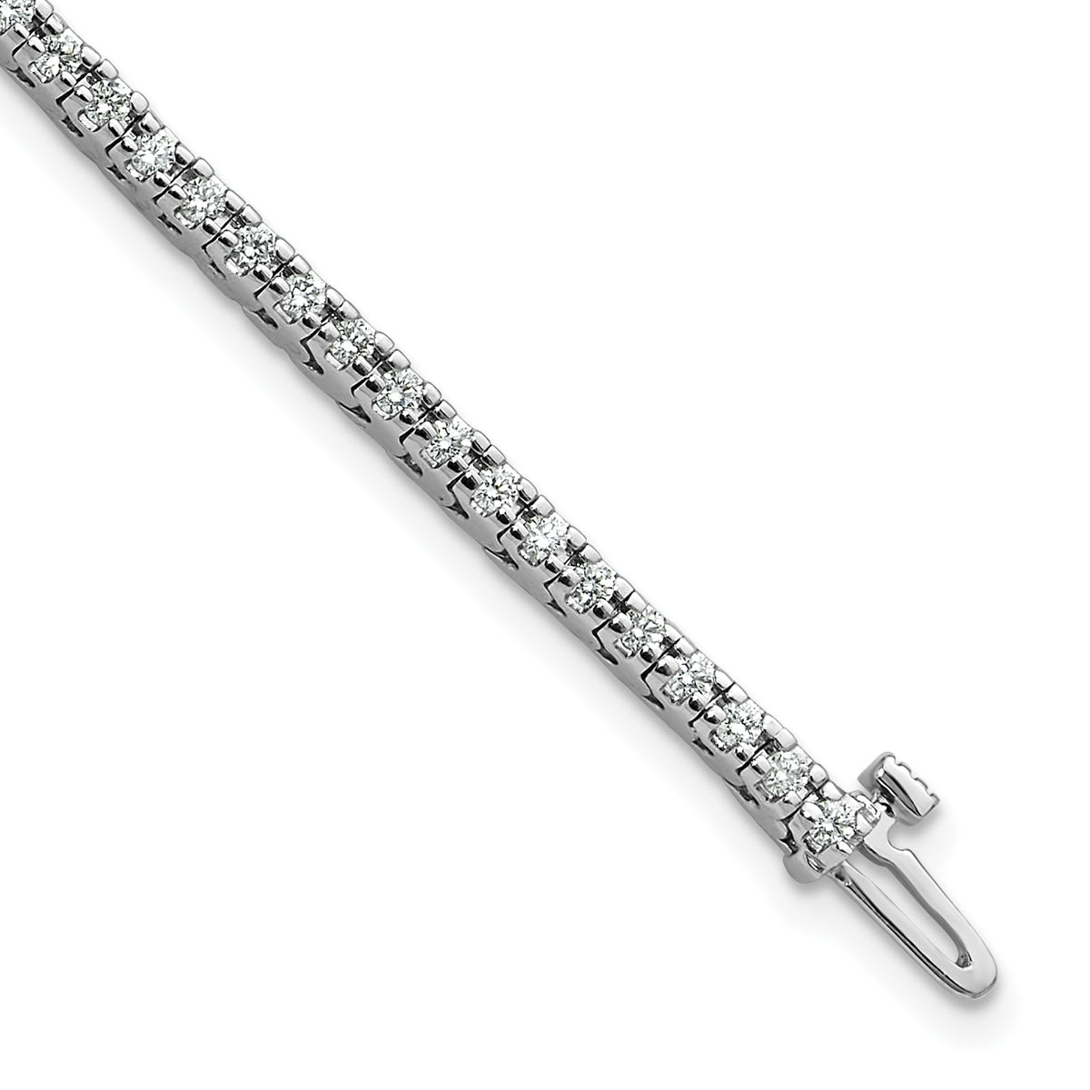 14k White Gold AA Diamond Tennis Bracelet