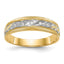 Men's Milgrain Twisted Diamond Trio Wedding Band in 14K Yellow Gold (1/20 ct. tw.), Size 10 - Sophia Jewelers