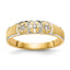Diamond Trio Wedding Band in 14K Yellow Gold with Cross (.03 ct. tw.), Size 6 - Sophia Jewelers