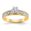 Diamond Trio Engagement Ring in 14K Yellow Gold (1/10 ct. tw.), Size 6 - Sophia Jewelers