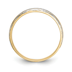 14k and Rhodium AA Quality 1/20 carat Diamond Trio Mens Complete Wedding Band