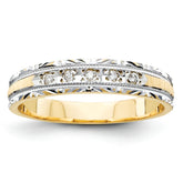 14K Ladies Band (Trio) Mounting - 6