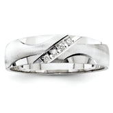 14K White Gold Men's Band (Trio) Mounting - 10