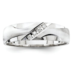 14K White Gold Men's Band (Trio) Mounting - 10