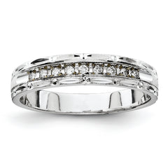 14K White Gold Ladies Band (Trio) Mounting - 6