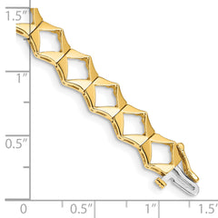 14k Holds 19 up to 3.25mm Stones, Add-a-Diamond Tennis Bracelet