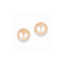 14k 9-10mm Pink Button FW Cultured Pearl Stud Post Earrings