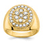 14K A Diamond men's ring