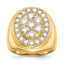 14K A Diamond men's ring