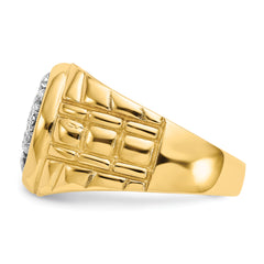 14K A Diamond men's ring