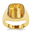14K Rounded Square Mens Diamond & Onyx Ring Mounting