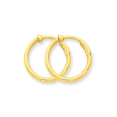 14K Non-Pierced Hoop Earrings