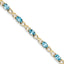 14k 7x5mm Oval Blue Topaz bracelet