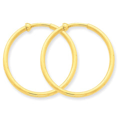 14K Non-Pierced Hoop Earrings