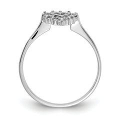 14k White Gold A Diamond ring