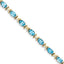 14k 7x5mm Oval Blue Topaz bracelet