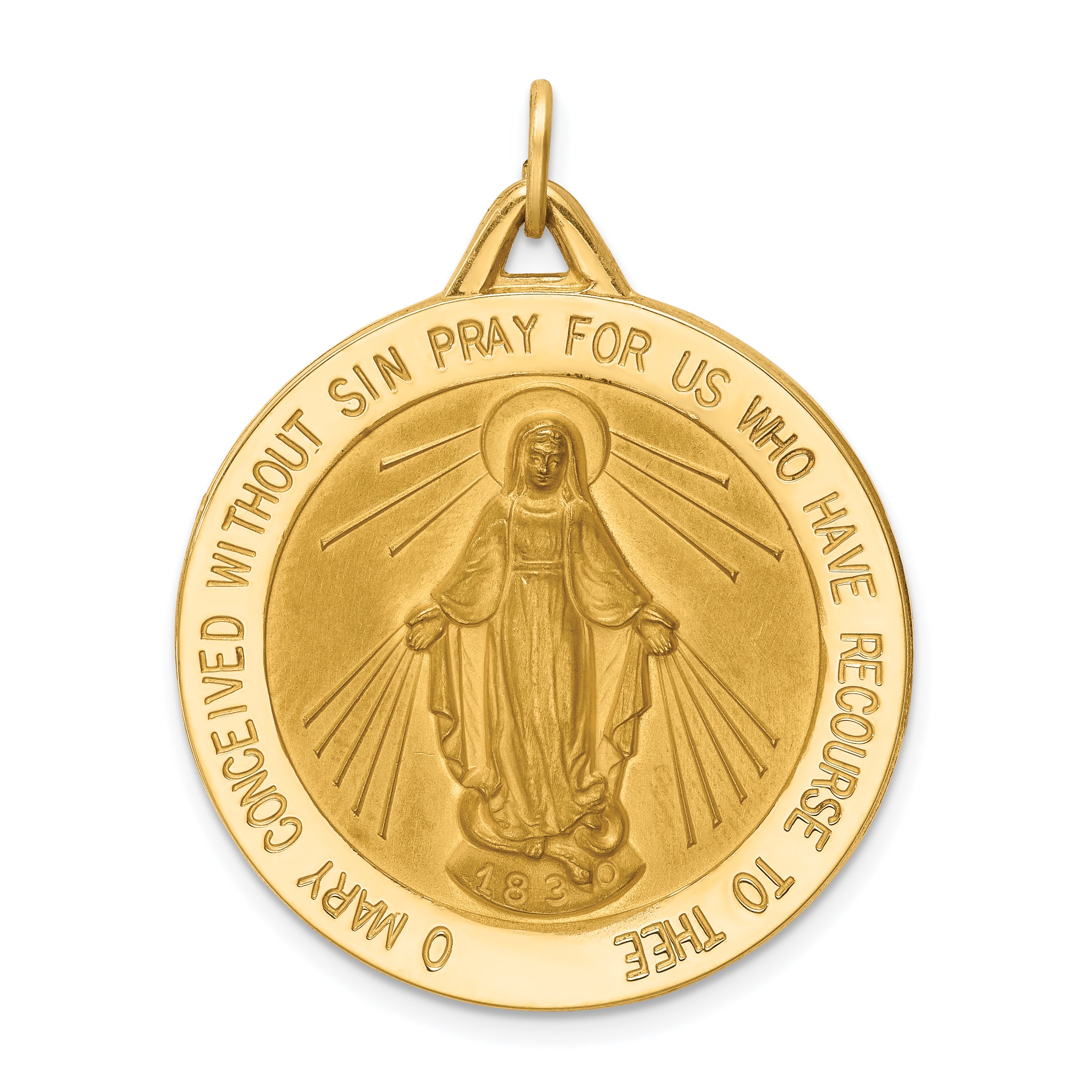 14K Miraculous Medal Pendant