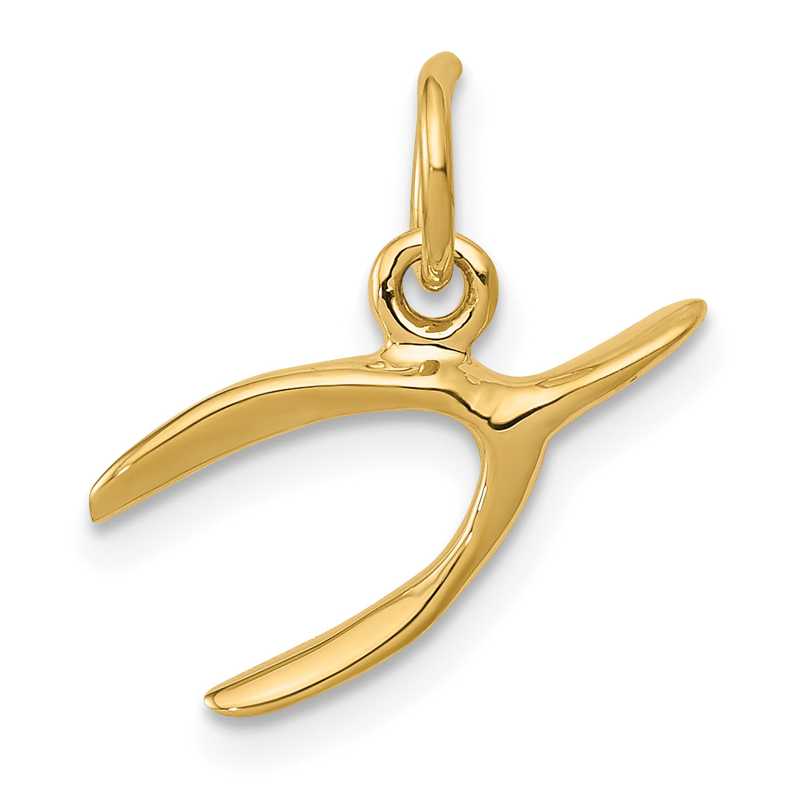 14K Wishbone Charm