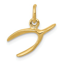 14K Wishbone Charm