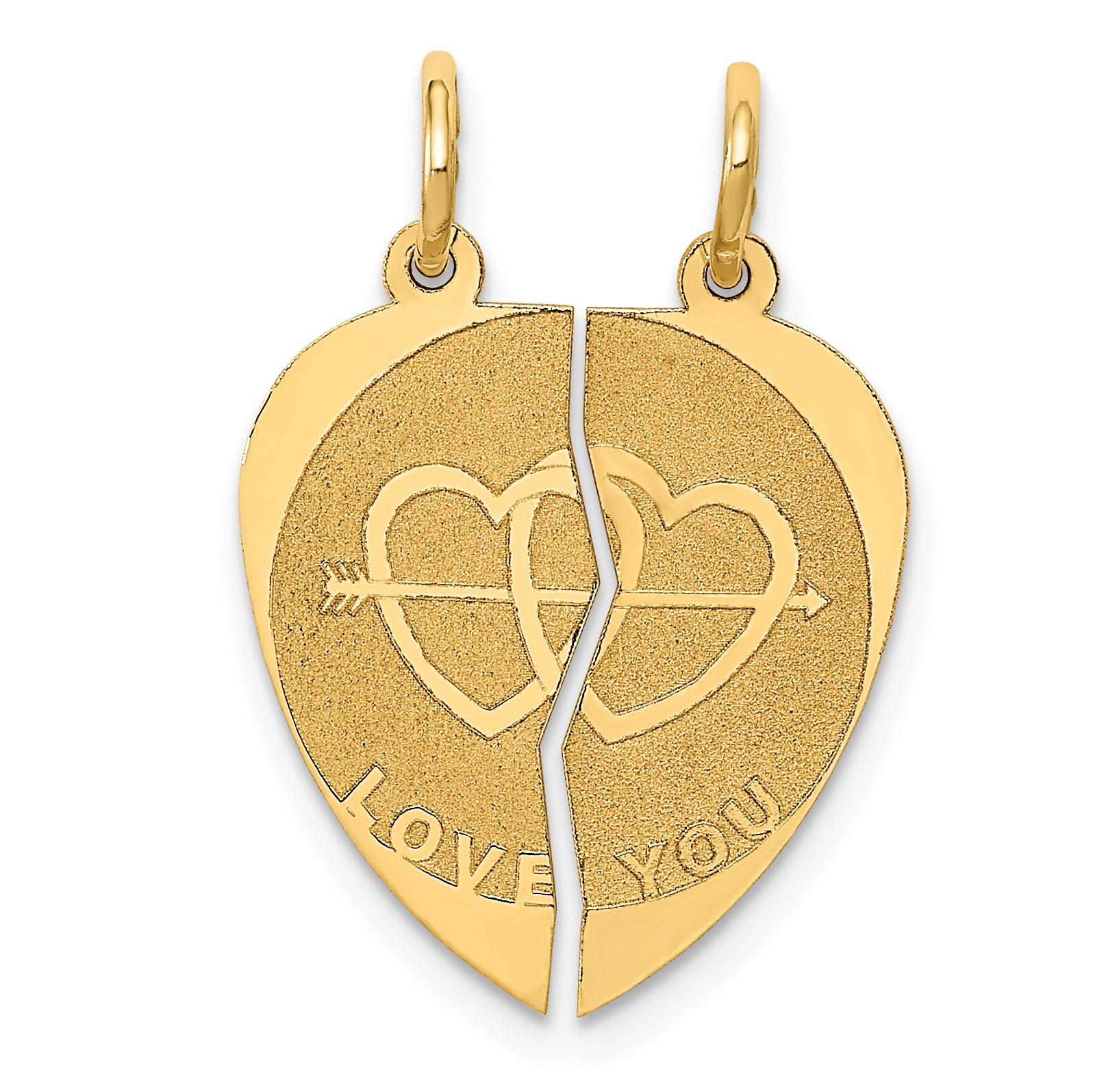 14K 2-piece I Love You Charm