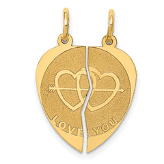 14K 2-piece I Love You Charm