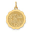 "A Date to Remember" Disc Charm in 14K Yellow Gold, 21mm Engravable - Sophia Jewelers