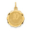 10th Anniversary Disc Charm in 14K Yellow Gold, 20mm Engravable - Sophia Jewelers