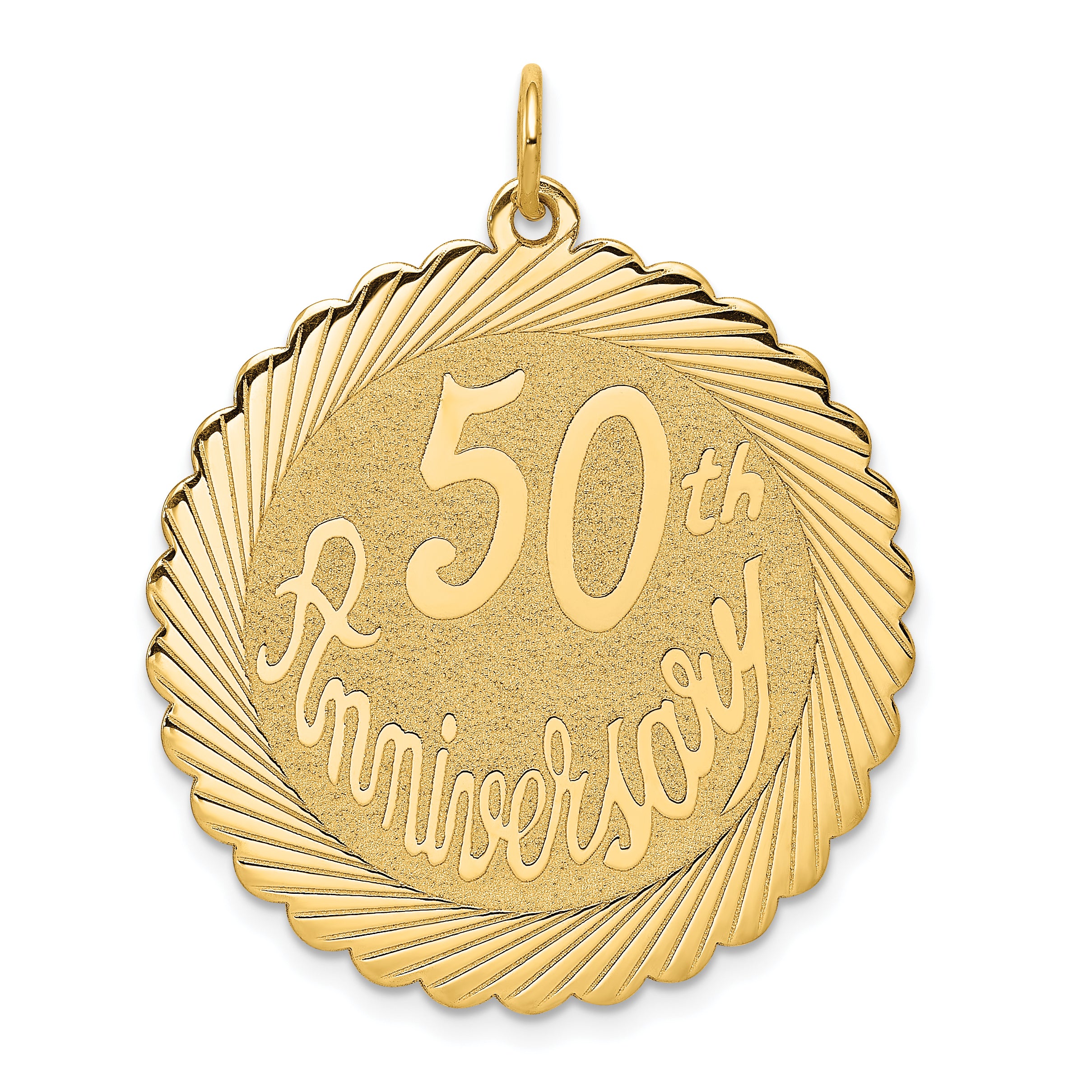 14K Happy 50th Anniversary Charm
