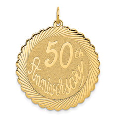 14K Happy 50th Anniversary Charm