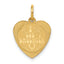 14K #1 Goddaughter Heart Disc Charm