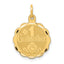 Godmother Disc Charm in 14K Yellow Gold, 16mm Engravable - Sophia Jewelers