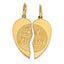 Best Friend Charm in 14K Yellow Gold, 21mm Textured, 2-Piece Set - Sophia Jewelers
