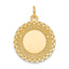 Graduation Disc Charm in 14K Yellow Gold, 26mm Engravable - Sophia Jewelers