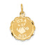 14K Polished Its a Boy Scalloped Disc Charm