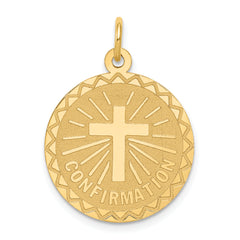 14K Confirmation Disc Charm