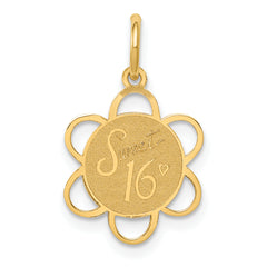 14K Sweet Sixteen Disc Charm