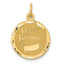 "Happy Birthday" Disc Charm in 14K Yellow Gold, 21mm Engravable - Sophia Jewelers