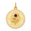 Happy Birthday Disc Charm in 14K Yellow Gold, Engravable - Sophia Jewelers