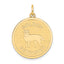 14K Golden Retriever Disc Charm