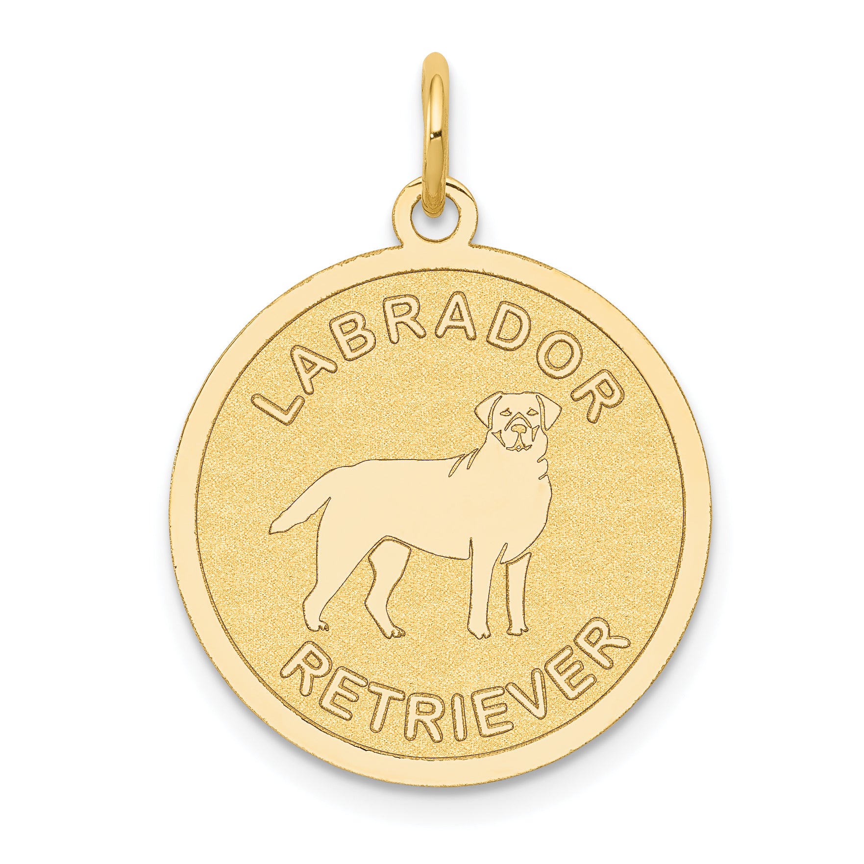 14K Labrador Retriever Disc Charm