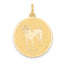 14K Pug Disc Charm