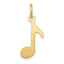 14K Polished Musical Note Charm