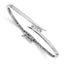 AA Diamond Bangle Bracelet in 14K White Gold, 7mm Hinged (1/4 ct. tw.), 6 Inch - Sophia Jewelers