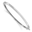 Oval Bangle Bracelet in 14K White Gold, 2.5mm Hinged - Sophia Jewelers